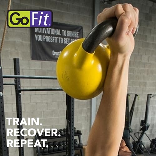 GoFit Premium Vinyl Dipped Kettle Bell with Introductory Training DVD