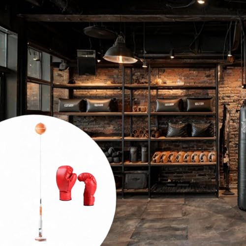 Punching Bag, Height Adjustable Boxing Set with Stand, Boxing Reaction Ball, Speed Bag Punching Equipment for MMA Home Gym Workout Fitness - color: For Adults with Boxing Gloves, Solid Ball