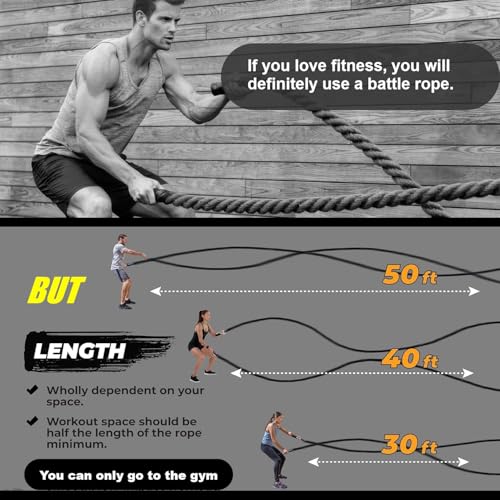 Cordless Battle Rope Set, Portable Ropeless Spring Style, 20 Inch, 1 LB Each, Full-Body Workout, Rubber Sleeve, Sweat-Resistant