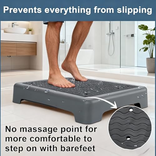Magalobox One Step Stool, Safety Step Platform for Senior ＆ Adults,Non-Slip Small Step Platform for Stair, Car, Bed, Chair, Shower, Bathtub, Outdoor, 3.5 Inch High Rise Stairs 440 Lbs Capacity