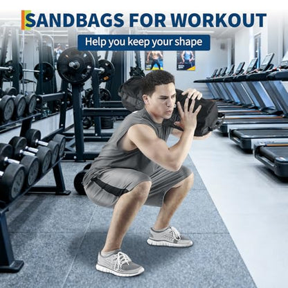Adjustable Sand Bags for Working Out,Sandbags for Workout for Yoga, Strength Training and Full-Body Workouts - size: 25-75 LB