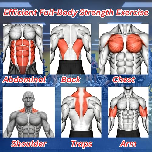 Weighted Ropeless Battle Ropes – 2PCS Cordless Battle Ropes, 5 Resistance Bands & 2 Hand Gloves for Full-Body Home Workout – Portable, Compact Exercise Gear for HIIT, Strength, and Cardio