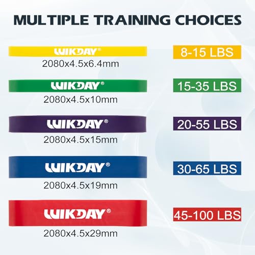 Resistance Bands for Working Out, Exercise Bands, Workout Bands, Pull Up Assistance Bands for Body Stretching Training Physical Therapy Muscle Training for Men & Women