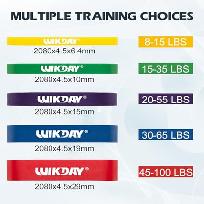 Resistance Bands for Working Out, Exercise Bands, Workout Bands, Pull Up Assistance Bands for Body Stretching Training Physical Therapy Muscle Training for Men & Women