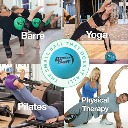 Official Studio Pack (Set of 12, Blue), Original Soft 9 Inch Pilates Ball, Small Exercise Ball for Barre, Yoga, Stability, Abs, Core, Physical Therapy + Mesh Bag, Instructions and Videos