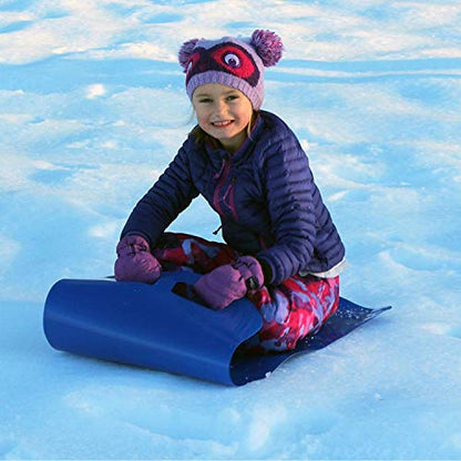 Flexible Flyer Flying Carpet Lightweight Roll-Up Snow Sled – 36" Portable Rolling Snow Slider Mat for Kids, Durable & Easy to Carry for Outdoor Winter Fun, Blue