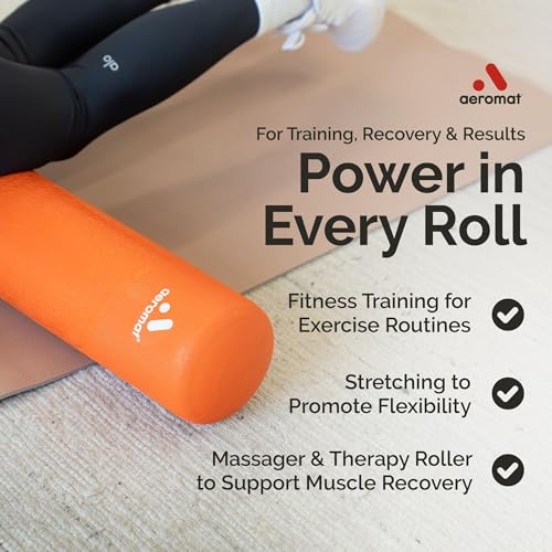 Adjustable Air Roller 2 to 12 PSI Firmness – Inflatable Fitness, Yoga, and Rehab Roller for Men and Women, Back Roller for Muscle Recovery, Home Gym, Travel, or Physical Therapy Use – Ensign Blue
