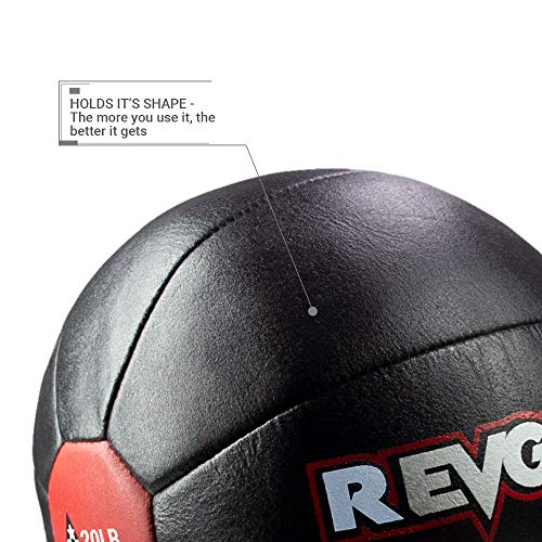 Revgear Leather Medicine Ball - Great for Daily Use | Home Gym or in Fitness Classes | Develop Muscular Strength, Endurance and Power