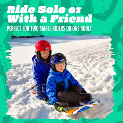 Flexible Flyer Snow Premium Foam Sled for Kids and Adults - Snow Sled, 1 or 2 Person Winter Toboggan Slider with Handles, Extremely Lightweight, for Ages 5 & Up - color: Multi