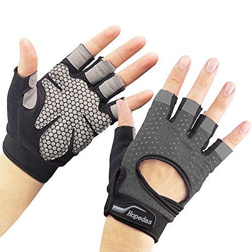 Workout Gloves Weight Lifting Gloves Palm Support Protection for Men Women, Exercise Gloves Sports for Training, Fitness, Gym, - color: Gray, size: Large