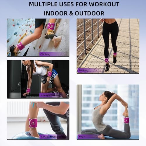 Ankle Weights, Wrist & Leg Weights for Women Men – Weighted Wristbands & Foot Weight | Comfortable Fixed Weight Set (2/3/4/6/10 lbs Pair), Soft Breathable Fabric, Ideal for Walking, Workout