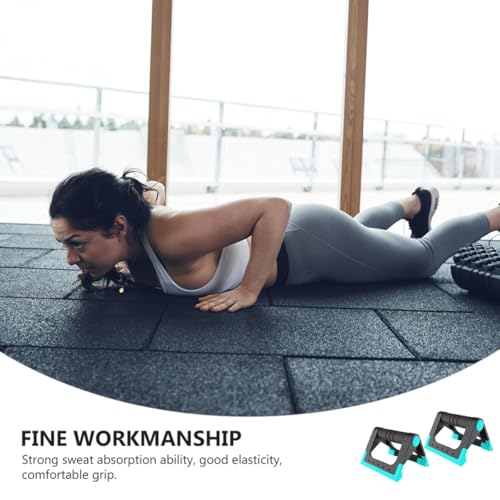 Ciieeo Push-up Bars Fitness Equipment Indoor Push-up Brackets with Non-slip Handles Blue Pair for Home Strength Training and Floor Workout