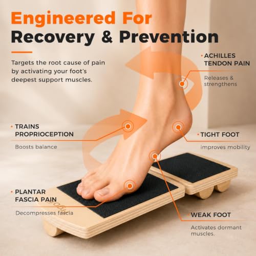 Adjustable Balance Board for Ankle Strengthening & Stability - color: Black