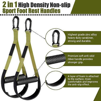 Home Resistance Training Kit, Resistance Trainer Exercise Straps with Handles, Door Anchor and Carrying Bag for Home Gym, Bodyweight Resistance Workout Straps for Indoor & Outdoor