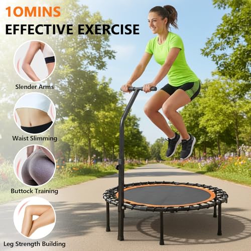 40" Bungee Rebounder Mini Trampoline with Foam Handle for Adults and Kids