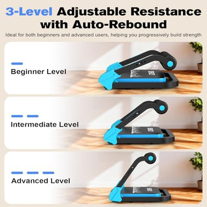 DERACY Sit Up Exercise Equipment, Adjustable Ab Machine, Multi-Functional Sit Up Machine, Ab Workout Equipment, Ab Trainer Machine for Women Men - color: BLUE