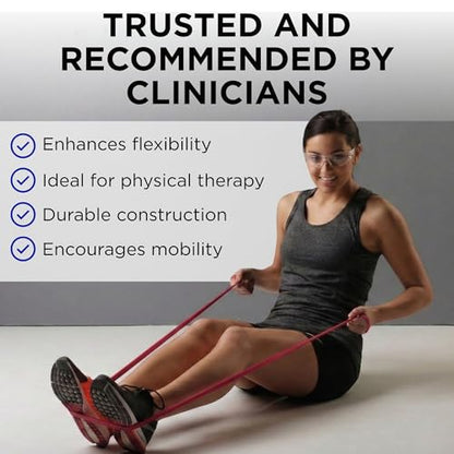 THERABAND Professional Resistance Band 6 Ft, Medium Red Level 3, Latex Exercise Band for Physical Therapy, Strength Training, Pilates & Home Workouts