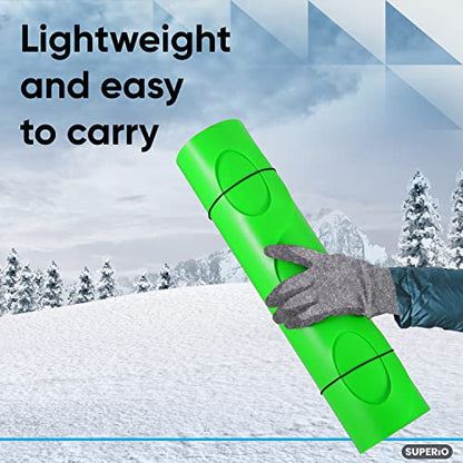 Superio Snow Slider Mat, Flexible Snow Sled Flying Carpet, Roll up Sleds for Kids 36" / Adults 54" Lightweight Plastic Snowboard Sled, 1 Pack