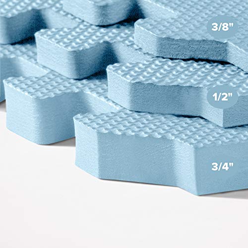 We Sell Mats 1/2-inch Multi-Purpose, Sky Blue, 16 Sq Ft (4 Tiles) - color: Sky Blue, style: 16 Square Feet (4 Tiles)