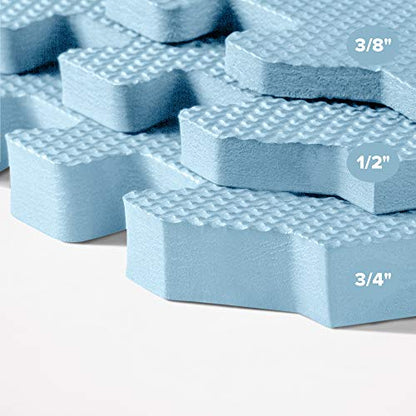 We Sell Mats 1/2-inch Multi-Purpose, Sky Blue, 16 Sq Ft (4 Tiles) - color: Sky Blue, style: 16 Square Feet (4 Tiles)