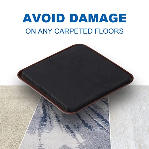 Furniture Sliders, 8pcs 4.7 inch Square Sliders for Furniture on Carpet, Heavy Duty Furniture Movers Sliders - Protect The Surface of Carpet, Easily Move Any Items!