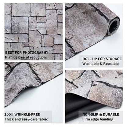 Kate Photography Floor Mats Green Grassland Floor Backdrop Wall Rubber Mat Newborn Photography Props for Professional Photo Shoot Studio 5x4ft