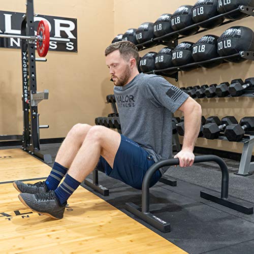 Valor Fitness Gymnastic Parallette Bars - Training Dip Bars Push Up Stands - Build Core Body Weight Strength Balance Equipment