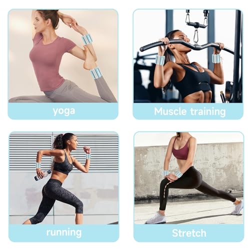Wrist and Ankle Weights for Women at Home, Wearable Set of 2(1Lbs Each) Weighted Bracelet for Men, Adjustable Arm & Leg Weights for Workout, Walking, Exercise, Gym, Running