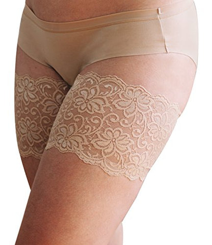 Bandelettes Original Patented Elastic Anti-Chafing Thigh Bands *Prevent Thigh Chafing* - color: Beige Dolce, size: Medium