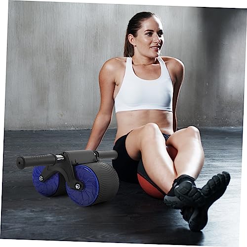 1set Creative Abdominal Training Roller with Knee Pad Dual Wheel Fitness Equipment for Indoor Workouts and Core Strengthening Automatic Rebound Design