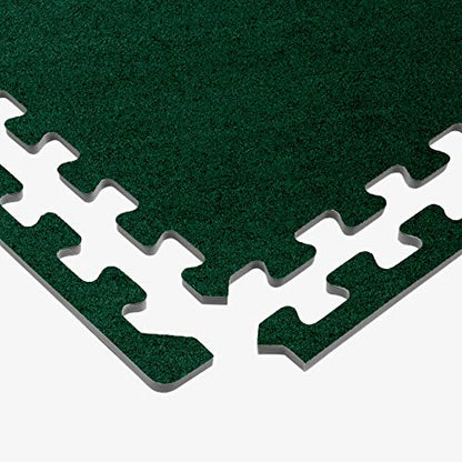 We Sell Mats 3/8 Inch Thick Interlocking Foam Carpet Tiles Durable Carpet Squares Anti Fatigue Support for Home Office or Classroom Use - color: Hunter Green, style: 48 Square Feet (12 Tiles)