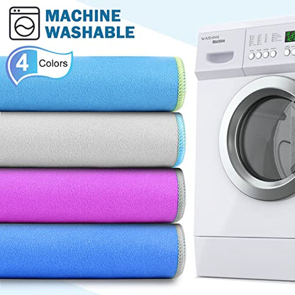 4 Sets Quick Dry Towels 8 Pcs Drying 2 Sizes Microfiber Travel Towel for Camping Beach Hiking Yoga Swim Camping Gym and Travel with Mesh Bag