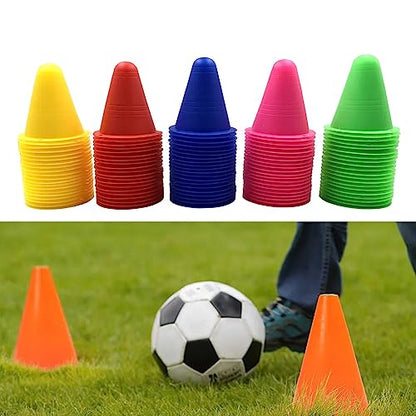 10pcs 3 Inch Plastic Sports Training Cones, Field Marker Roller Skating Cones Basketball Football Activity Events Props,Pink