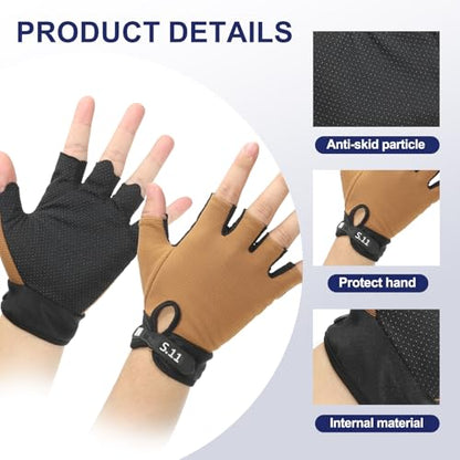 PATIKIL Workout Gloves, Weight Lifting Gym Sports Gloves for Men & Women, Black, Unisex-Adults