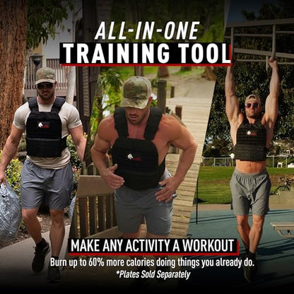 Wolf Tactical Adjustable Weighted Vest for Men & Women - Rucking, Workout, Running, Walking & CrossFit Weight Vest for Strength Training & Fitness - color: Gray