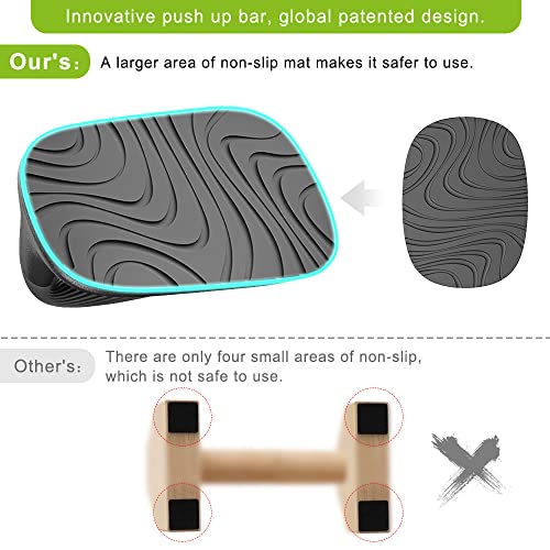 Kipika Push Up Bars Bundle - Anti-Slip Soft Plastic Handles, Stable Non-Slip Base, Perfect for Floor Strength Training, Chest, Arms, and Core Workout