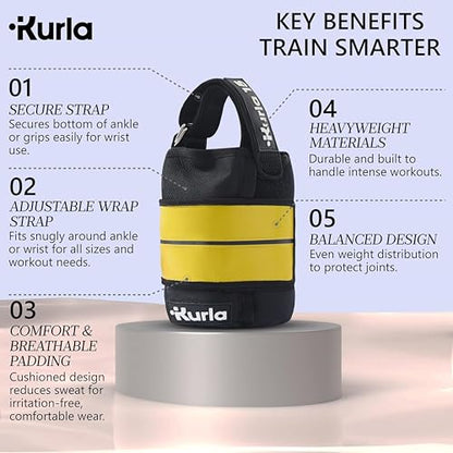 Ankle & Wrist Weights – 8/16/20/30 lbs Pair (4–15lbs - Each) | Dual Adjustable Secure Strap System | Patented Design | Ideal for Home Workouts, Pilates, Yoga, Glute Training - size: 15 lbs each (30 lbs pair)