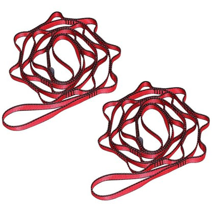 2pcs Safety Daisy Chains Strong Climbing Strap Adjustable Nylon Strap Rope Yoga Pilates Stretching Straps