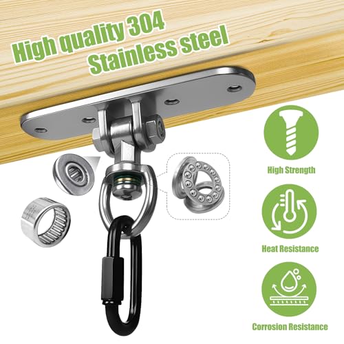 Swing Hanger Ceiling Mount Heavy Duty Anti-Rust with 180° & 360° Bearings Punching Bag Hanger 800lb Capacity for Indoor Outdoor Swing Chairs, Hammocks, Playgrounds, Yoga - size: Size 6