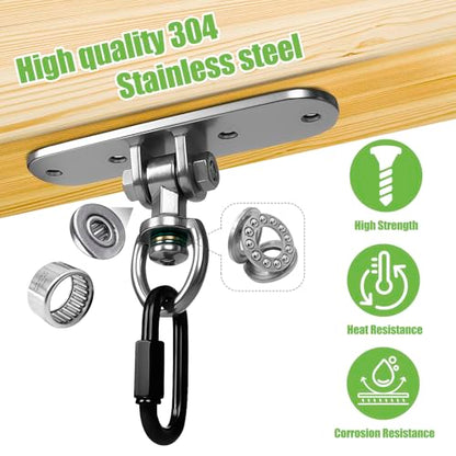 Swing Hanger Ceiling Mount Heavy Duty Anti-Rust with 180° & 360° Bearings Punching Bag Hanger 800lb Capacity for Indoor Outdoor Swing Chairs, Hammocks, Playgrounds, Yoga - size: Size 6