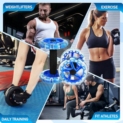 Toddmomy Ab Wheel Roller For Core Workout, Ab Roller Fitness Exercise Wheel Devices Abdominal Trainer for Men Women Core Strength Training Home Gym Fitness Equipment