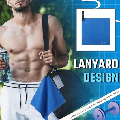 Tranqun 8 Pack Sweat Absorbing Handkerchiefs for Men Quick Dry Microfiber Rags