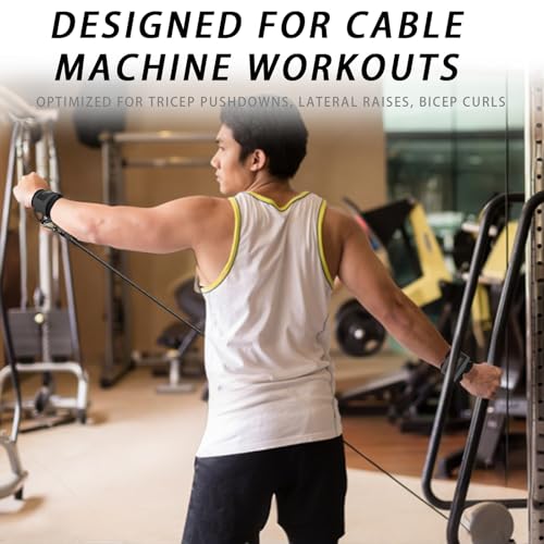 Wrist Cuffs for Cable Machines – Padded & Adjustable Straps for Lateral Raises, Tricep Pushdowns & Strength Training