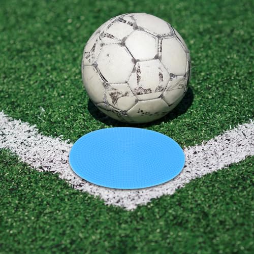 12pcs Football Training Markers Flat Spot Markers 10cm Non-Slip Multi-Color Discs for Agility Drills Soccer Practice Field Court Marking Equipment