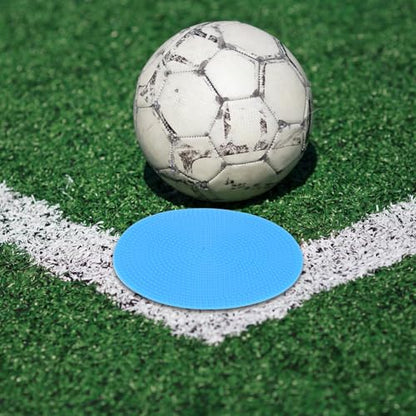12pcs Football Training Markers Flat Spot Markers 10cm Non-Slip Multi-Color Discs for Agility Drills Soccer Practice Field Court Marking Equipment