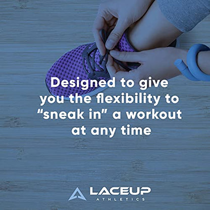 LaceUp Wearable Wrist Weights | 2 Pack - 1 Pound Each | Adjustable Wrist Weights Set for Walking, Yoga, Dance, Barre, Pilates, Cardio, Aerobics - style: 16oz Black (x2)