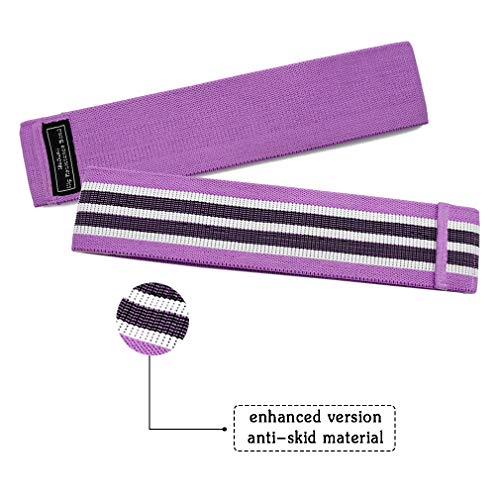 Resistance Bands for Legs and Butt - Fabric Exercise Set, Thick Wide Stretch Fitness, Non-Slip Workout Loop, Booty Hip Bands for Women at Home or Gym- 3Pack