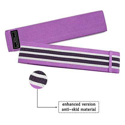 Resistance Bands for Legs and Butt - Fabric Exercise Set, Thick Wide Stretch Fitness, Non-Slip Workout Loop, Booty Hip Bands for Women at Home or Gym- 3Pack