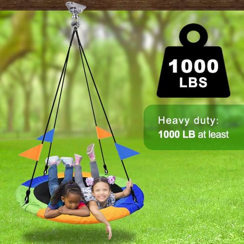 SELEWARE Silent Swing Hangers Stainless Steel Ceiling Swing Mount 2 Pack - color: Silver ( 2 Pack 360° Swing Hanger )