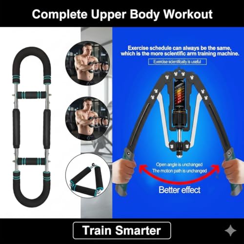 Hydraulic Twister Arm Trainer Chest Workout Duo Set – Adjustable Resistance 22/60 - 440 lbs, Home Gym Full Upper-Body Workout Strength Training – Portable Arm, Chest & Shoulder Workout at Home Gym